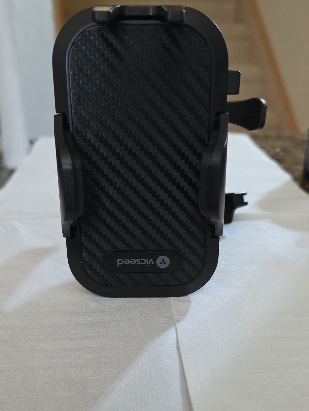 Vicseed Carbon Fiber Pattern Car Phone Mount - Black